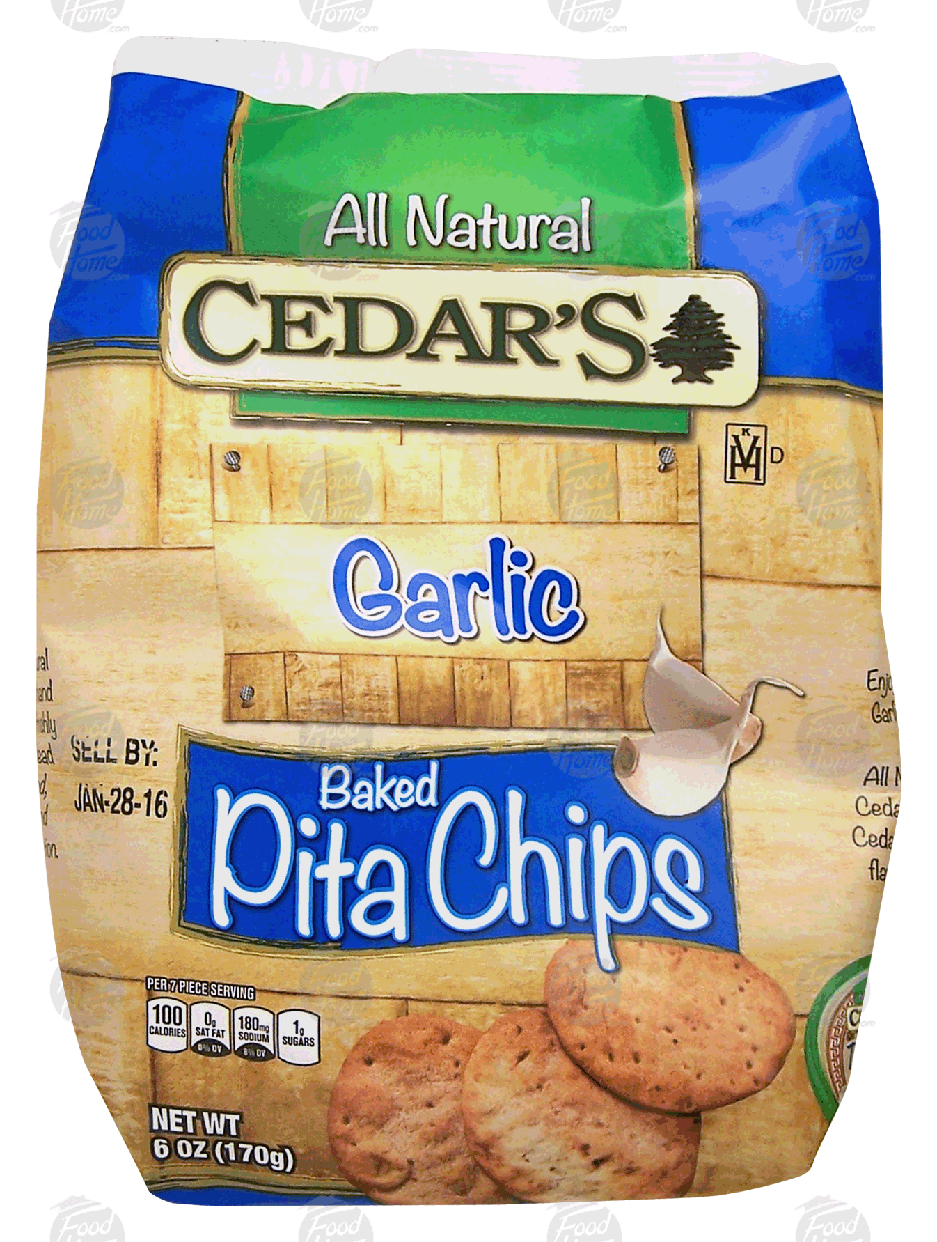 Cedar's All Natural garlic baked pita chips, all natural Full-Size Picture